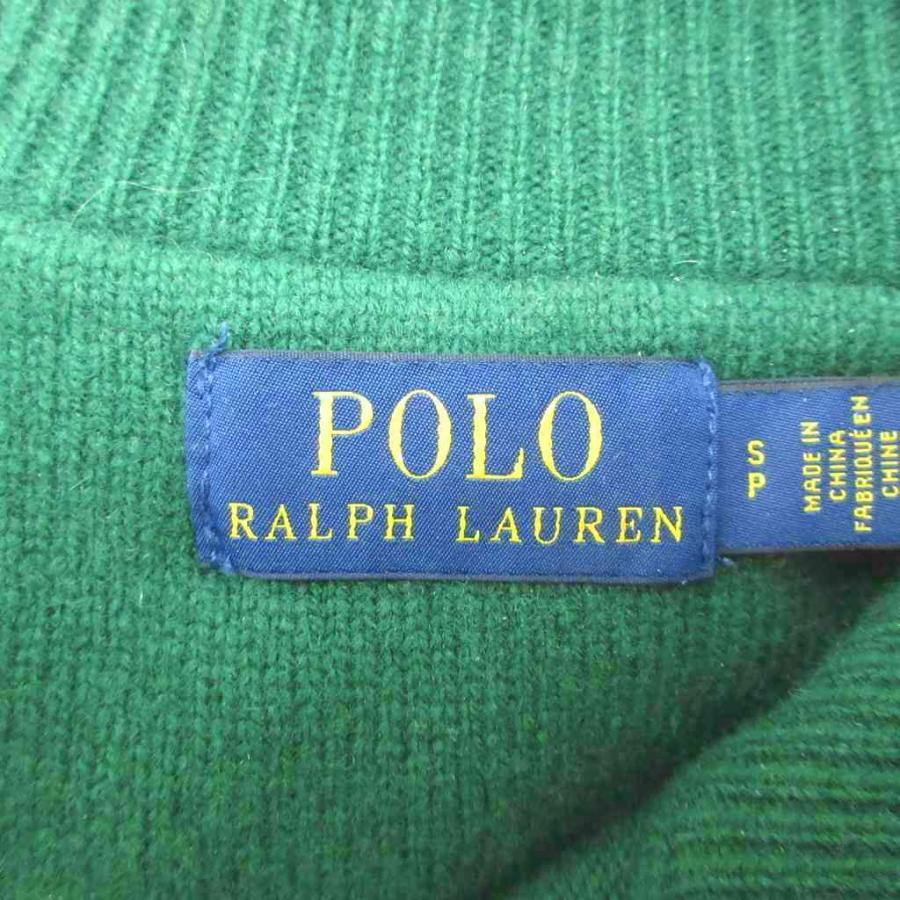 ポロ ラルフローレン ニット セーター ウール カシミヤ混 S/P 緑 POLO RALPH LAUREN（ポロ・ラルフローレン） ニット セーター ケーブル