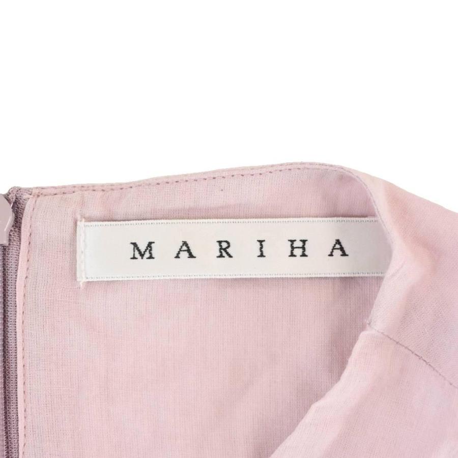 マリハ MARIHA ノースリーブ ワンピース ロング フレア 38 ピンク