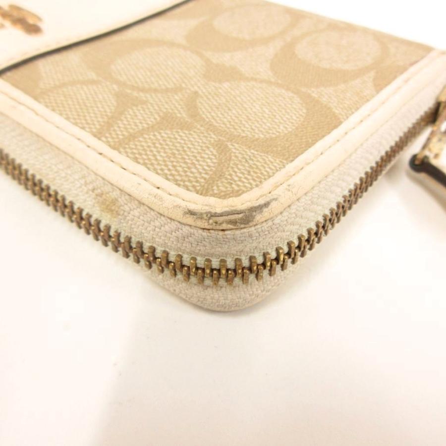 COACH（コーチ） 長財布 ウォレット ベージュ シグネチャー柄 ロゴ金具 