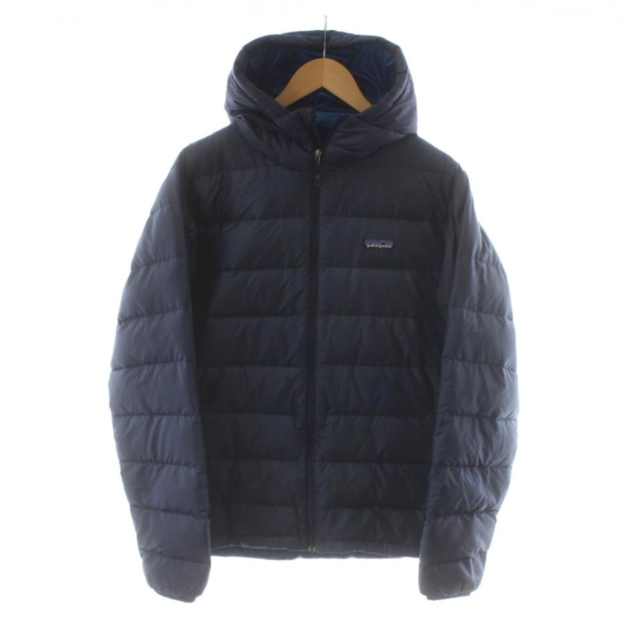 パタゴニア Patagonia ダウンジャケット フード アウター M 青 ブルー