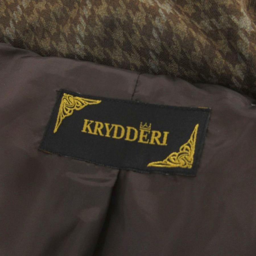 クリュドリィ KRYDDERI ダウンコート 9 ブラウン系 ロング丈 長袖 千鳥 