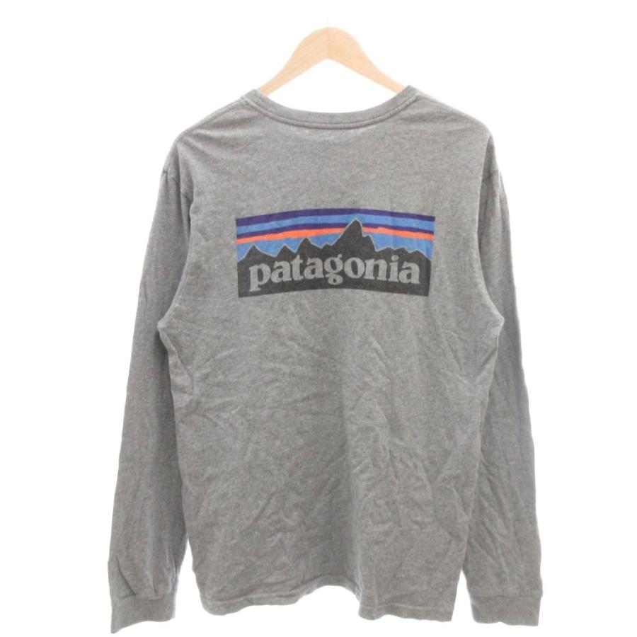 【希少USA製】パタゴニア エル・キャピタン 長袖Tシャツ オーガニック L パタゴニア Patagonia USA製 Tシャツ ロンT M グレー バックロゴ 長袖