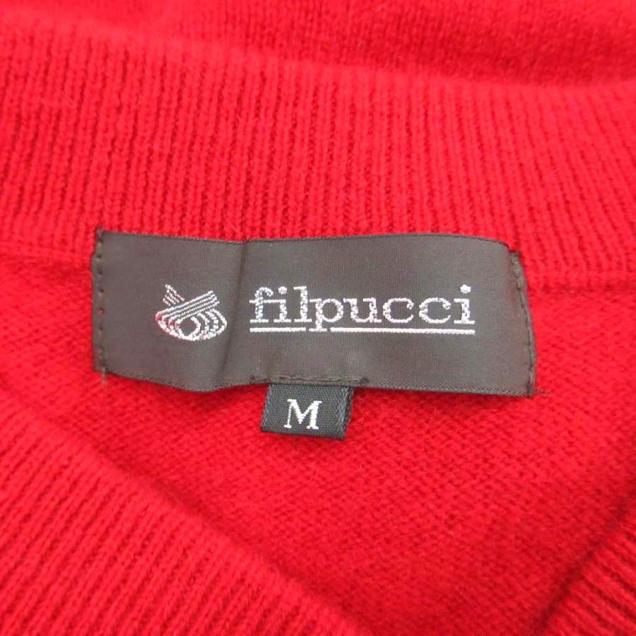 フィルプッチ filpucci ニット セーター 長袖 Vネック 無地 カシミヤ M 