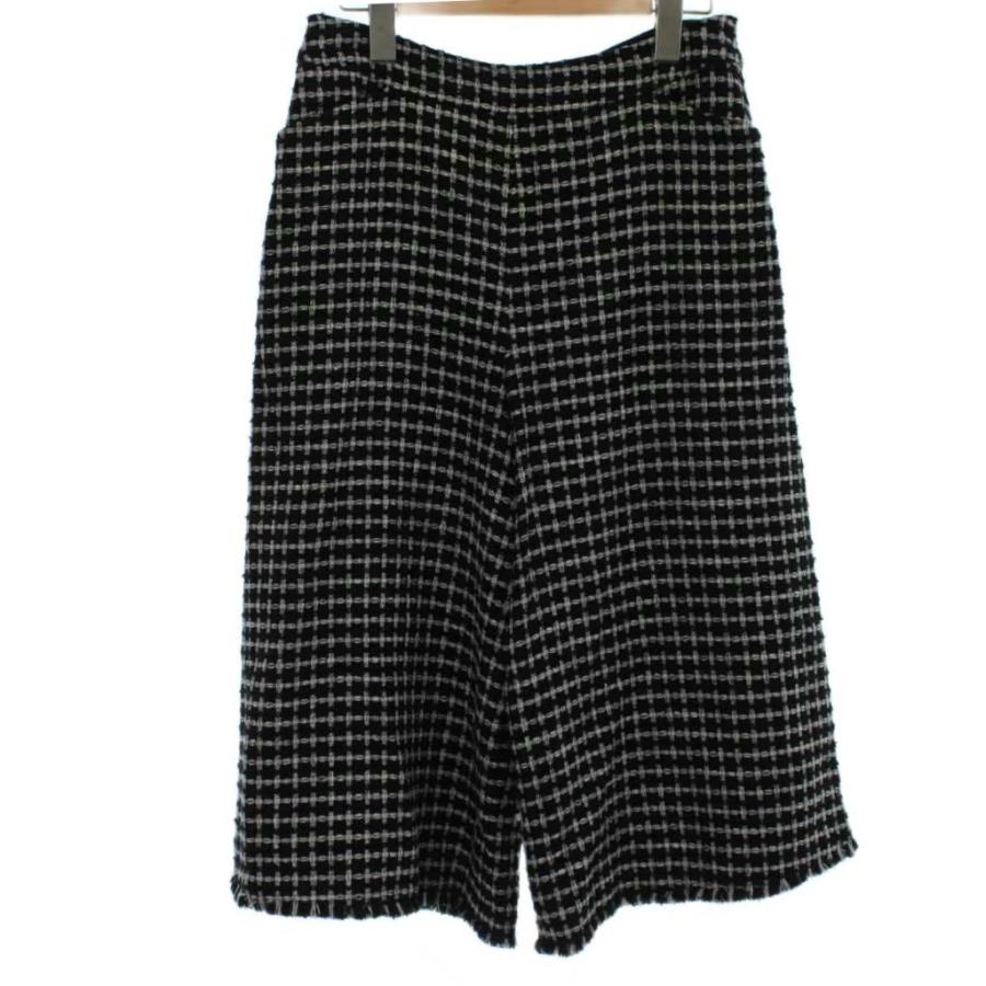 M'S GRACY ブラック ガウチョ、グレーワイドパンツ2点おまとめ エムズグレイシー M'S GRACY ワイドパンツ ガウチョ 38 黒 ブラック 白