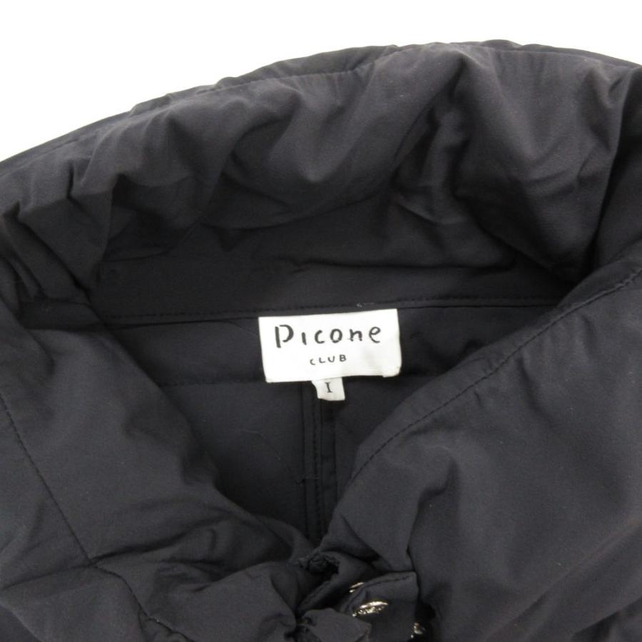 ピッコーネ PICONE スタンドカラーダウンコート 1 ワッペン ロング 紺