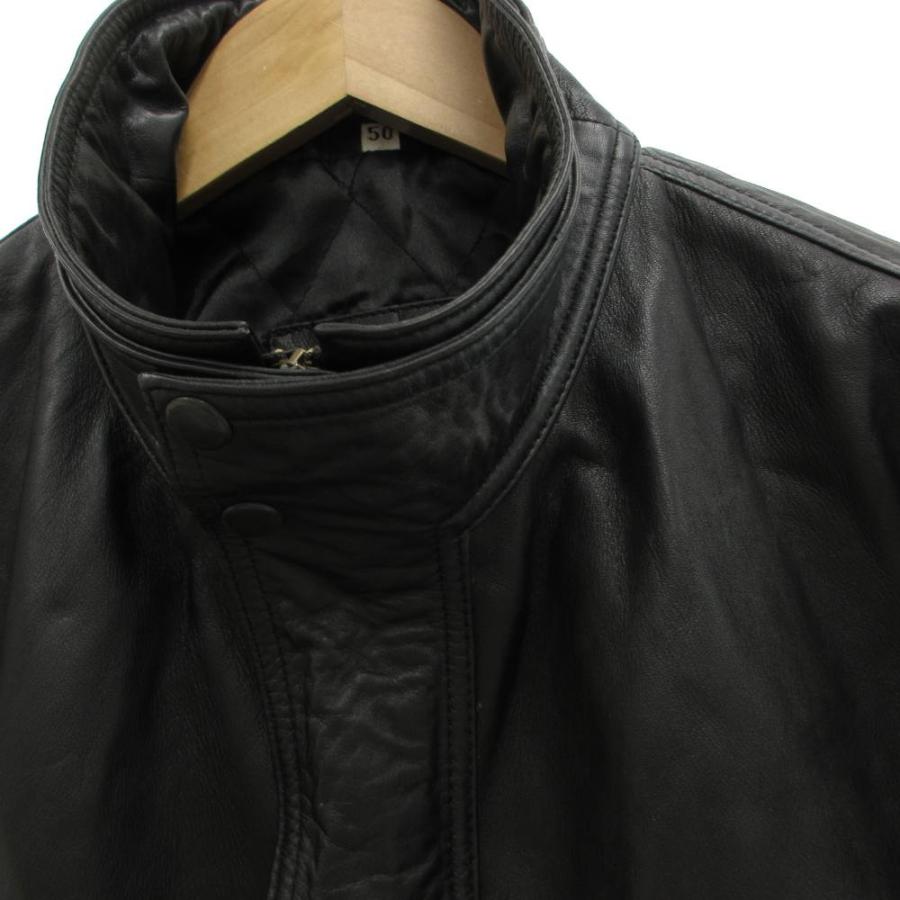 VERO MODA レザーコート ジャケット 革ジャン ドッグイヤーカラー 50 