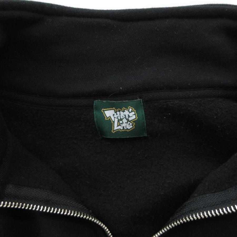 ザッツライフ トレーナー スウェット XL ハーフジップ 黒 ブラック ザッツライフ THAT'S LIFE トレーナー スウェット XL ハーフジップ 黒