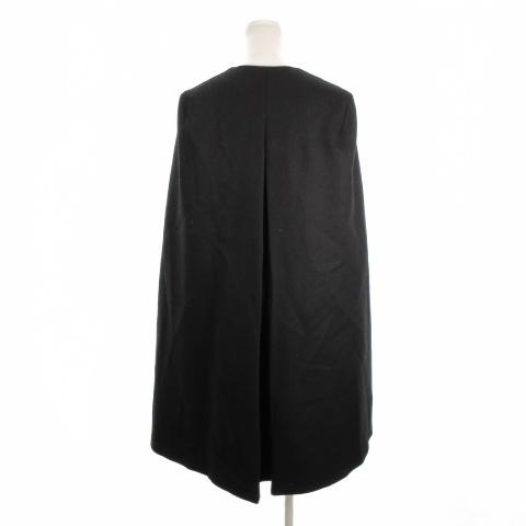 ザラウーマン ZARA WOMAN ケープコート ポンチョ S 黒 ブラック ノー