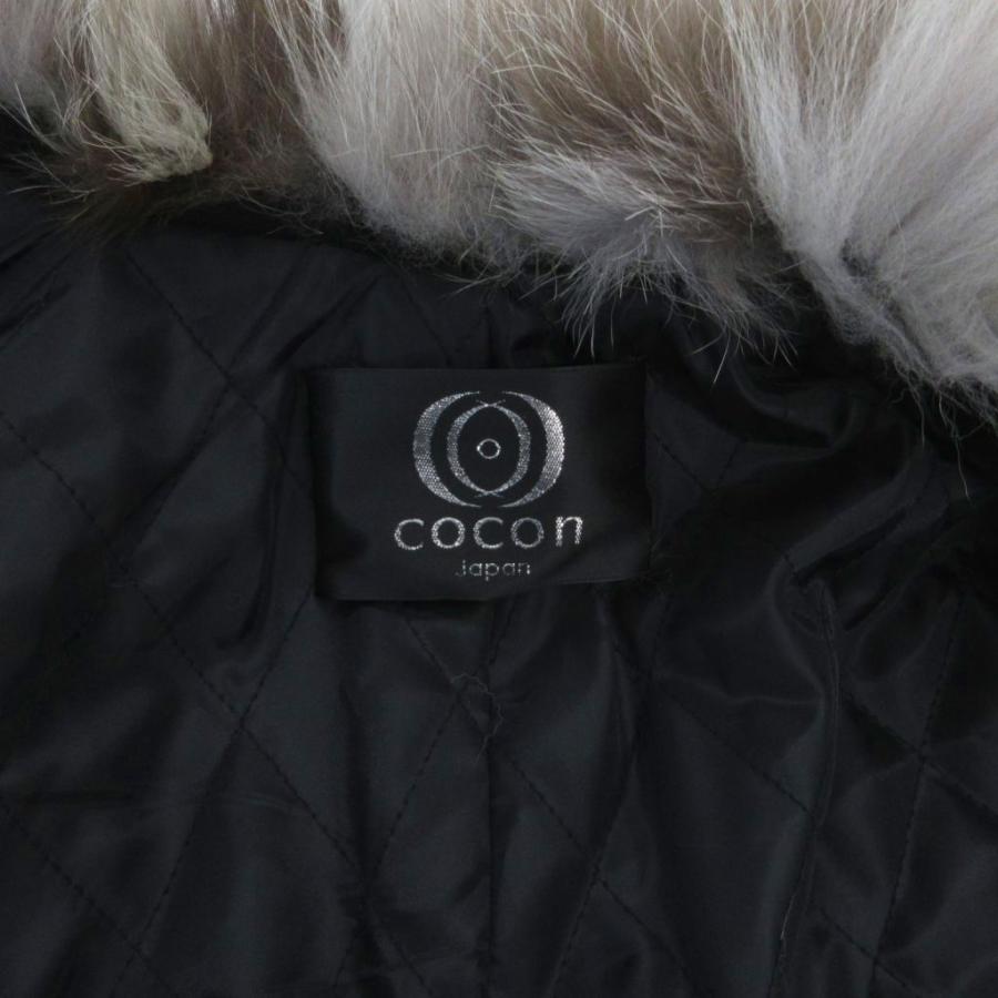 ココン cocon ファーコート L 毛皮 リアルファー ミドル ハーフ丈 裏地