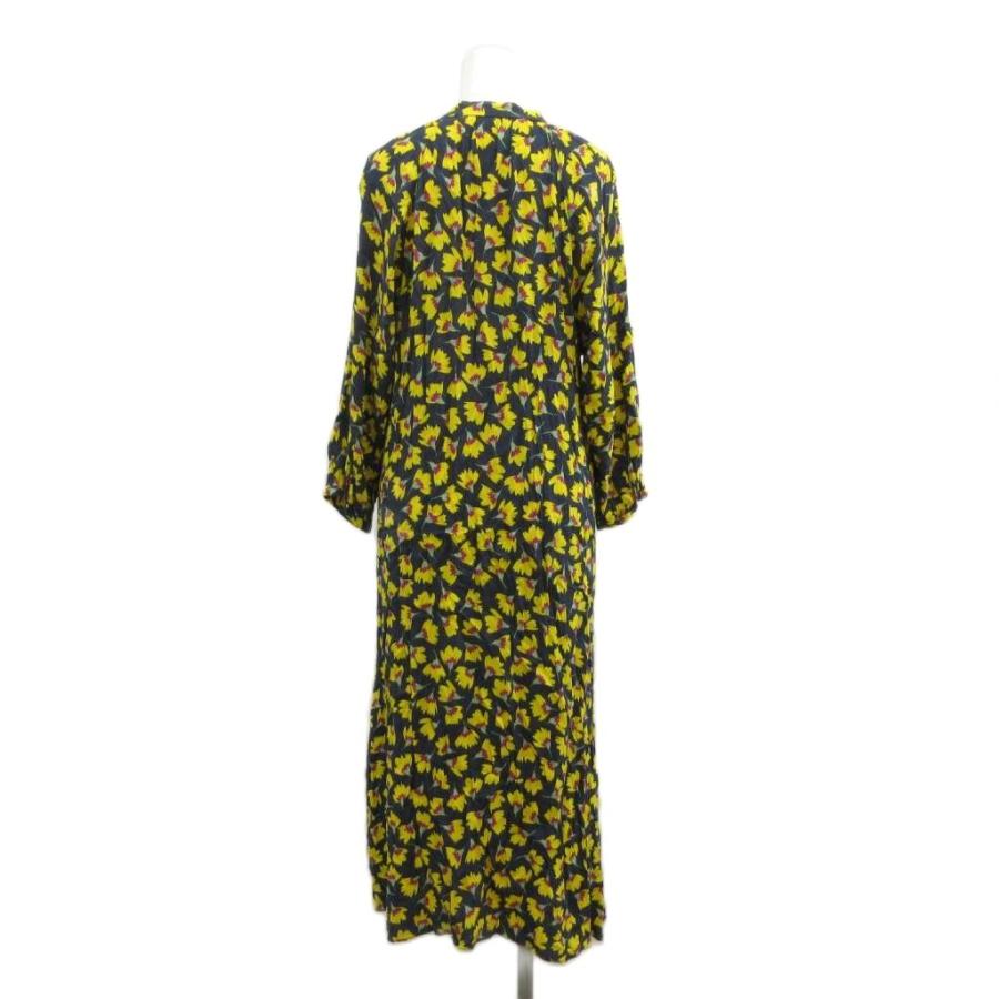 ZARA（ザラ） ワンピース M マルチカラー 花柄 スタンドカラー 長袖