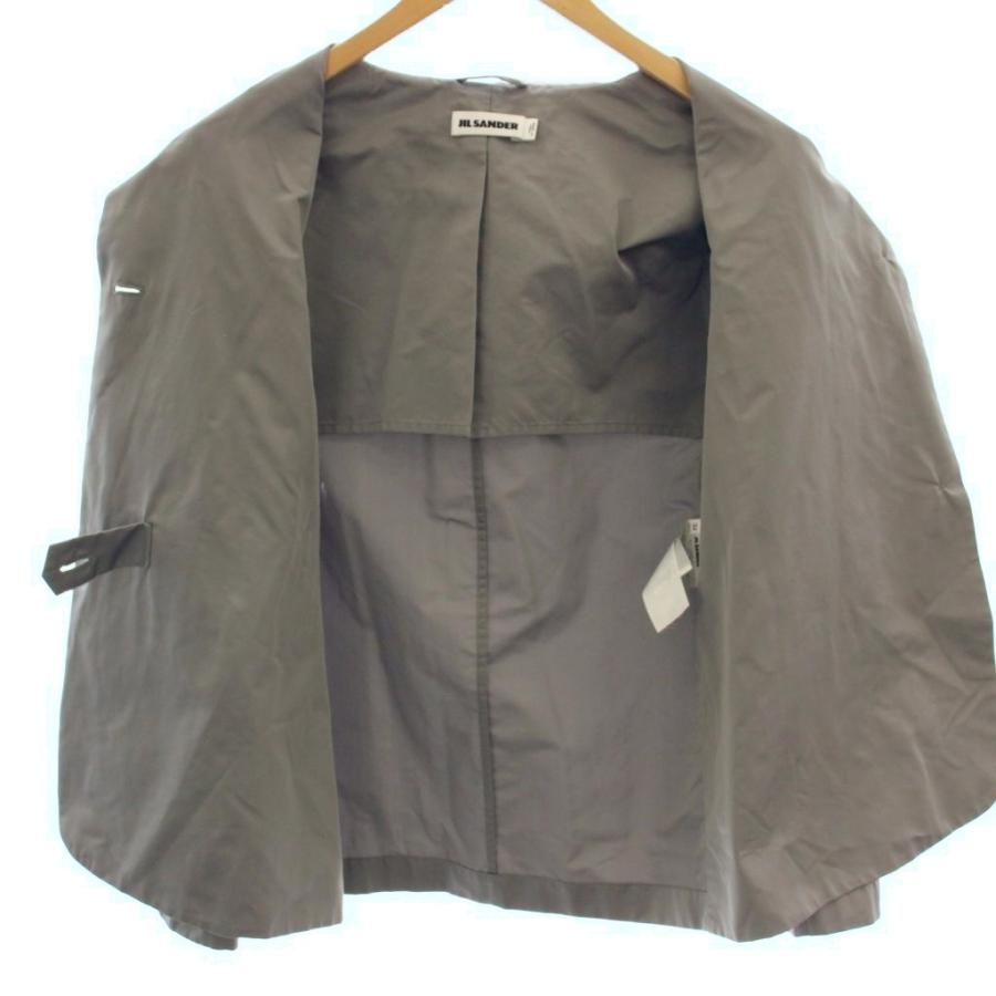 ジルサンダー JIL SANDER ジャケット 上着 絹 シルク 34 グレー