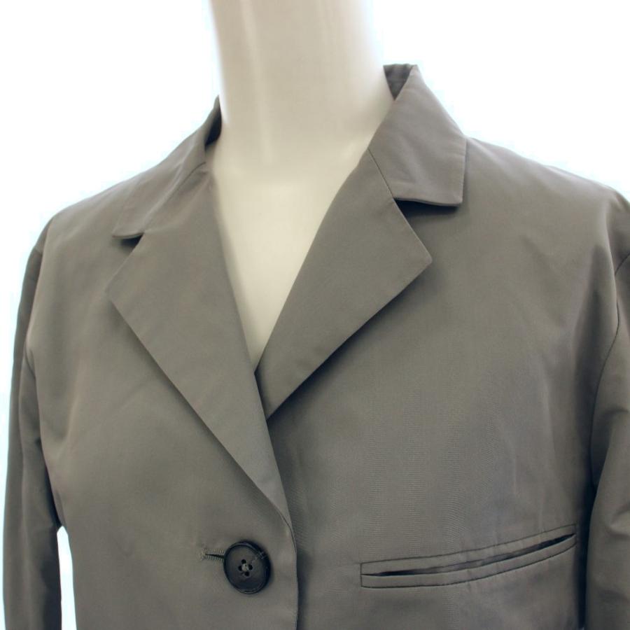 ジルサンダー JIL SANDER ジャケット 上着 絹 シルク 34 グレー