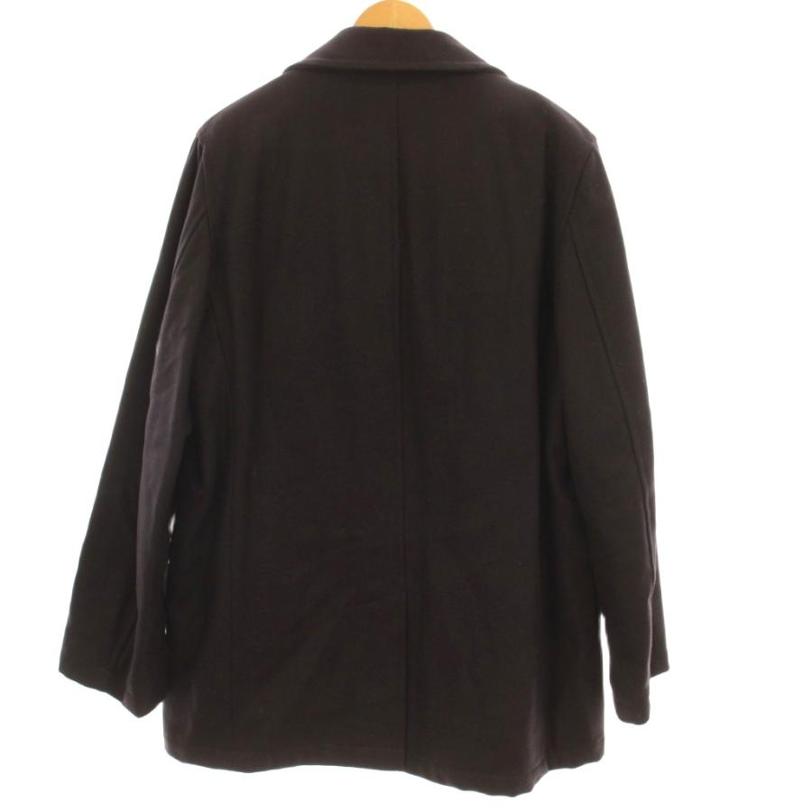 Aquascutum ウールピーコート 黒 アクアスキュータム AQUASCUTUM ピーコート L 黒 ブラック ダブル