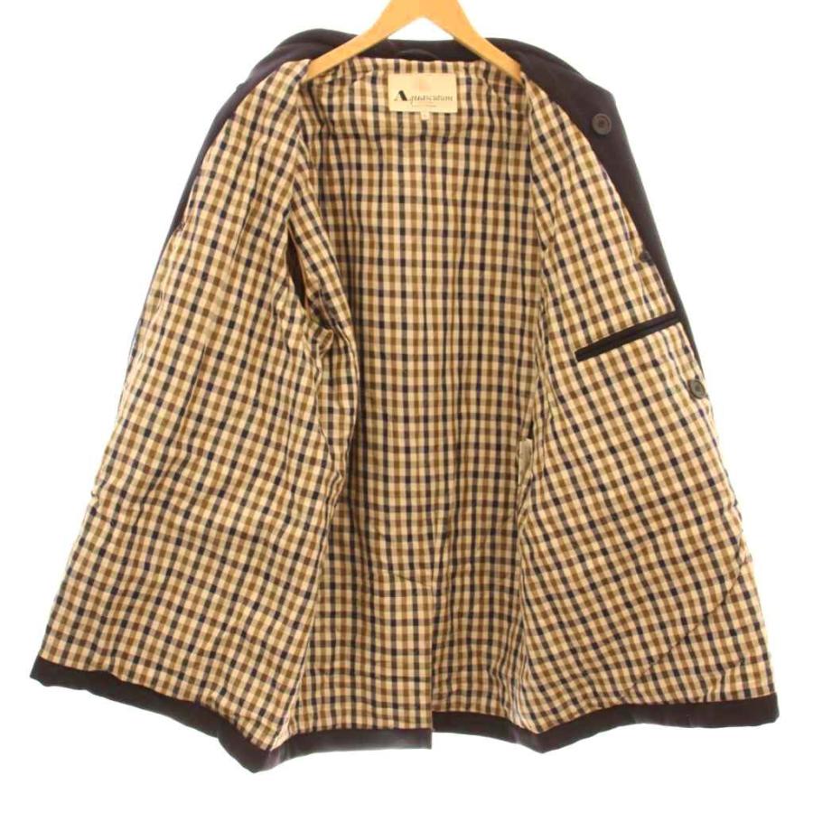 アクアスキュータム AQUASCUTUM ピーコート L 黒 ブラック ダブル