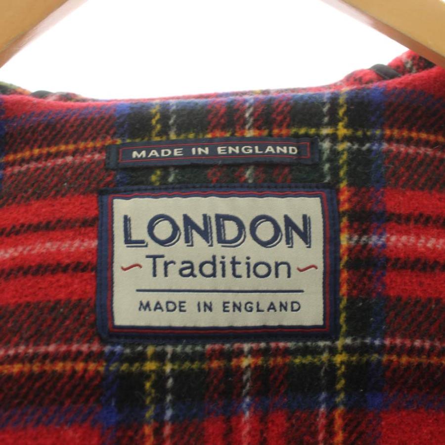 ロンドントラディション LONDON TRADITION ダッフルコート ミドル丈 チェック柄 アウター 紺 ネイビー /AN50 ■ECD002 レディース_2