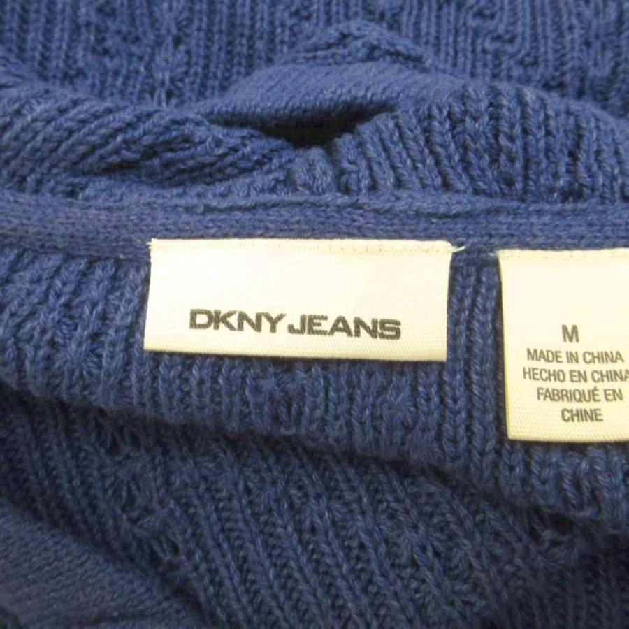 ダナキャランニューヨーク DKNY ニット セーター M ネイビー 紺 
