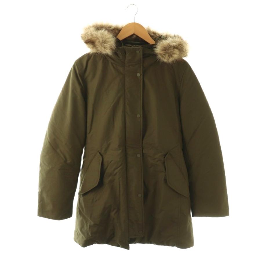 ユニクロ（UNIQLO） ノンキルトダウンジャケット 上着 L カーキ 