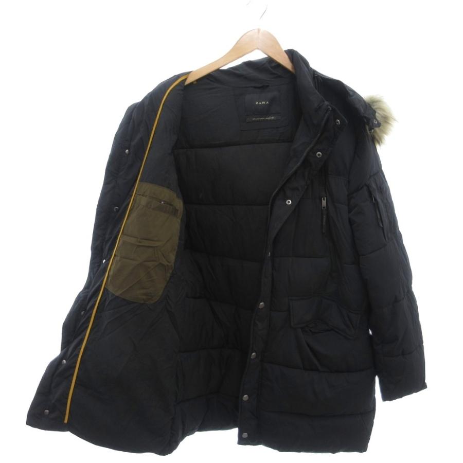 ZARA（ザラ） 中綿コート フェイクファー フード付き ジップポケット L 