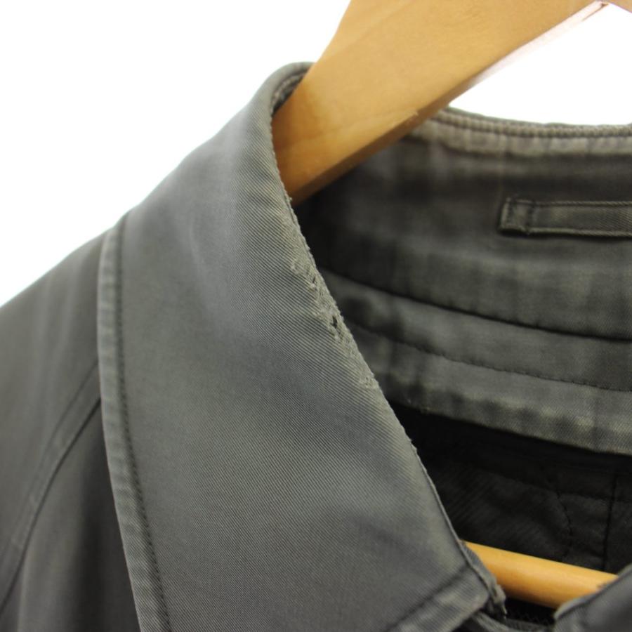 バーバリーズ Burberrys ステンカラーコート チャコールグレー 比翼仕立て 長袖 ロング丈 BBB52-917-28 /GG ECE003 メンズ_6