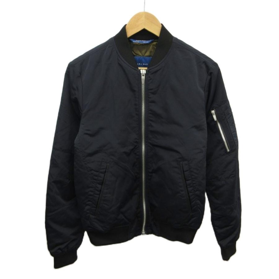 ザラマン ZARA MAN ジャケット ブルゾン 上着 38 黒 ブラック 長袖 