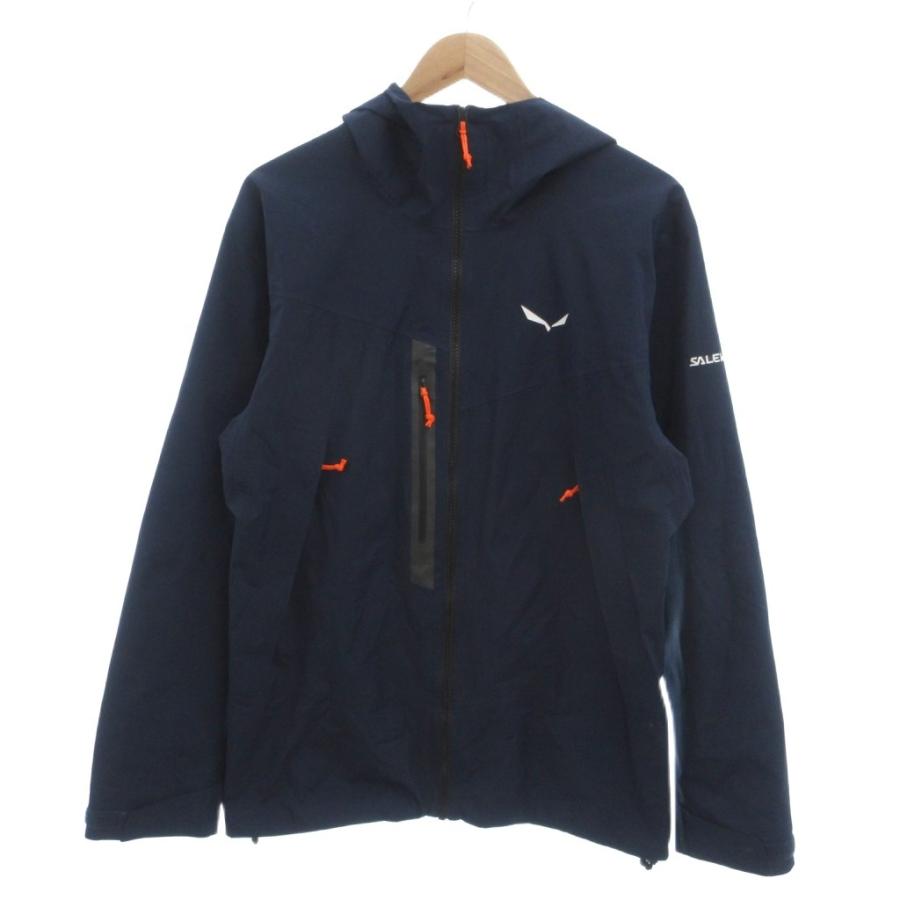 サレワ SALEWA 美品 マウンテンパーカー M 紺 ネイビー フード GORE 