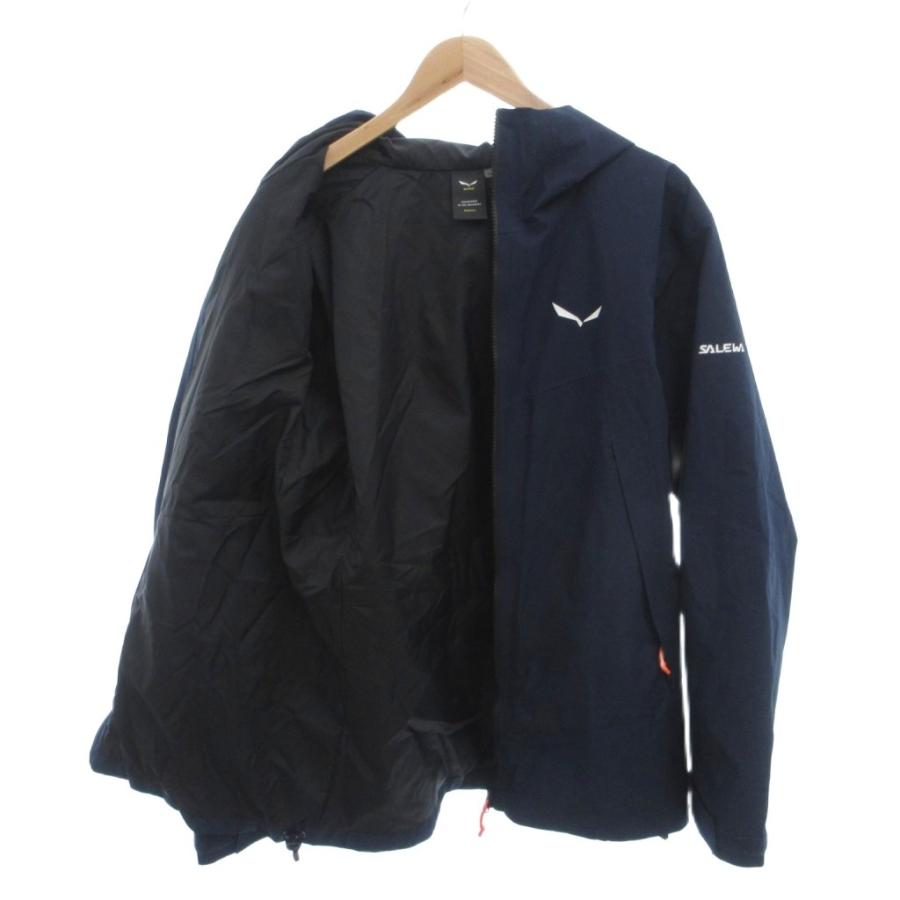 サレワ SALEWA 美品 マウンテンパーカー M 紺 ネイビー フード GORE 