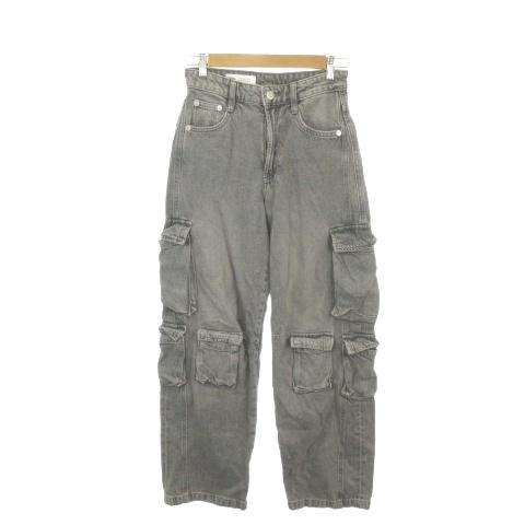 ZARA（ザラ） デニムパンツ ジーンズ カーゴ ワイド 多数ポケット 24 
