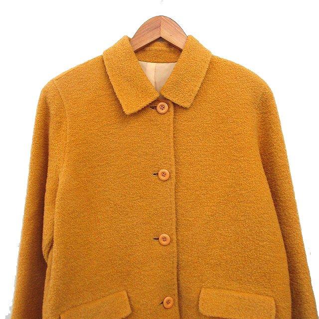 未使用品 NOVEDUE ステンカラー ジャケット ウール シンプル F イエロー 黄 /KT3 GY59 レディース : ブランド古着販売の ...