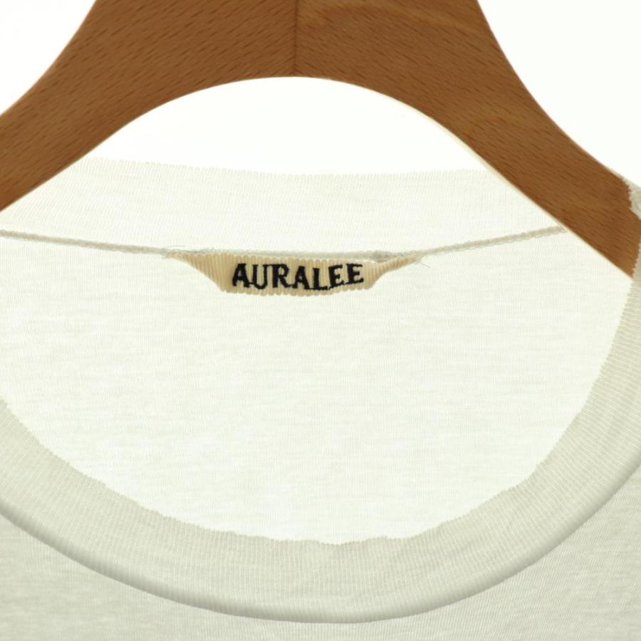 オーラリー AURALEE シースルーロングスリーブカットソー Tシャツ 1 白