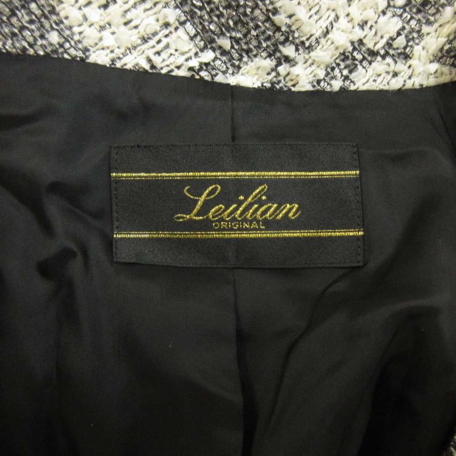 レリアン Leilian ツイードジャケット テーラード アウター シルク混 