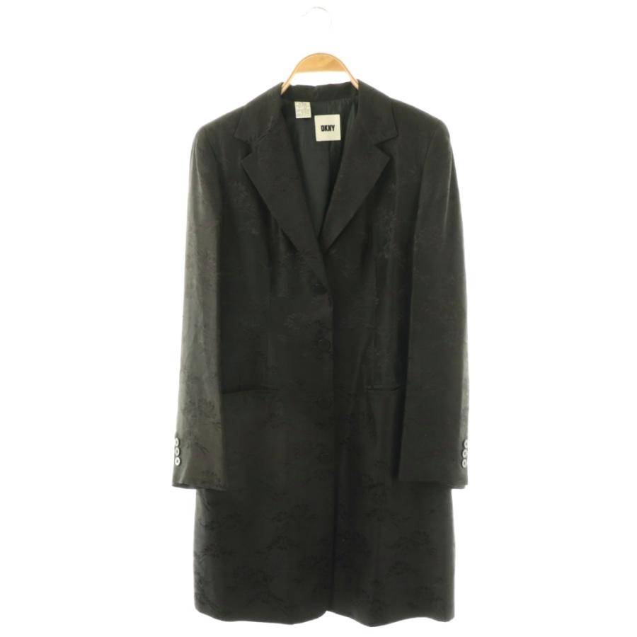 ダナキャランニューヨーク DKNY シルクジャケット ロング テーラード