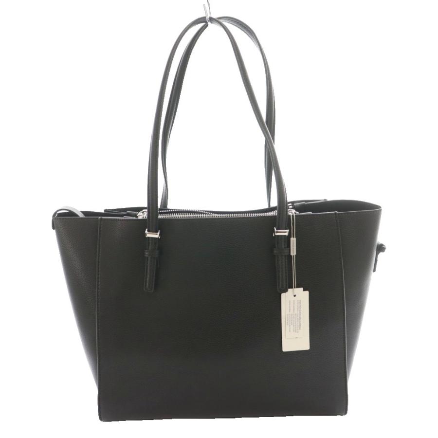 新品未使用タグ付き　CHARLES & KEITH ブラックトートバッグ　XL 未使用品 チャールズ&キース タグ付き クラシックダブルハンドル