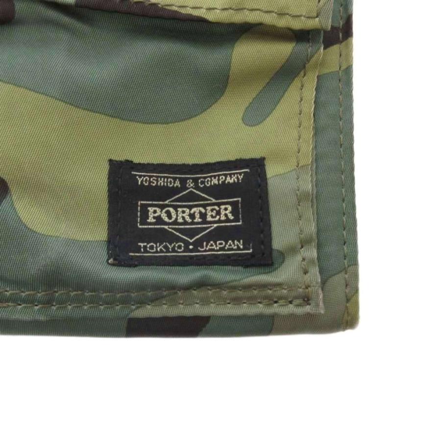 PORTER ポーター 二つ折り財布 グリーン カーキ 迷彩柄 スナップボタン