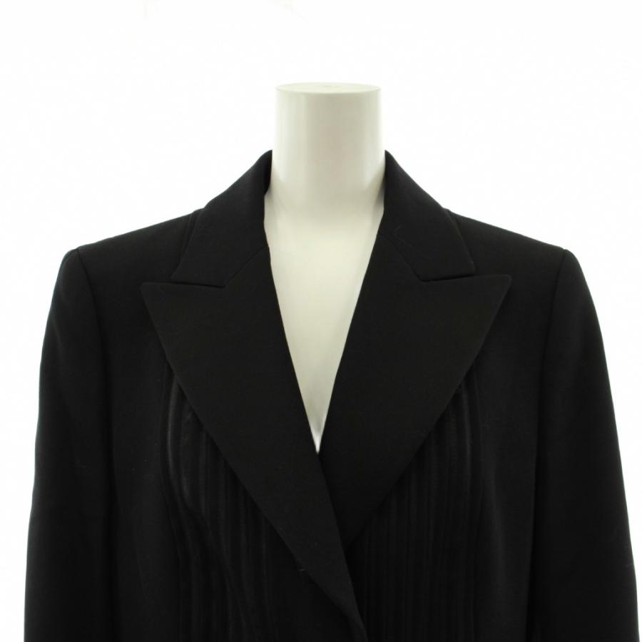 エスカーダ ESCADA テーラードジャケット シングル ウール 40 黒 