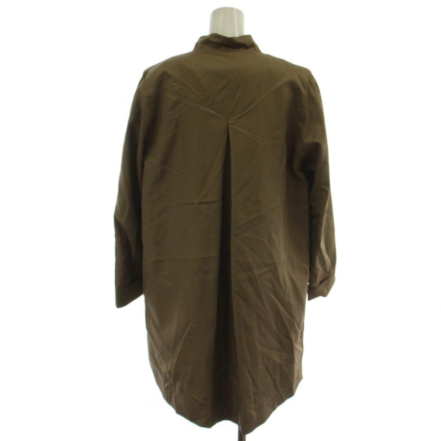 カネボウシルク Kanebo Silk ロングコート M ベージュ 長袖 ファー 