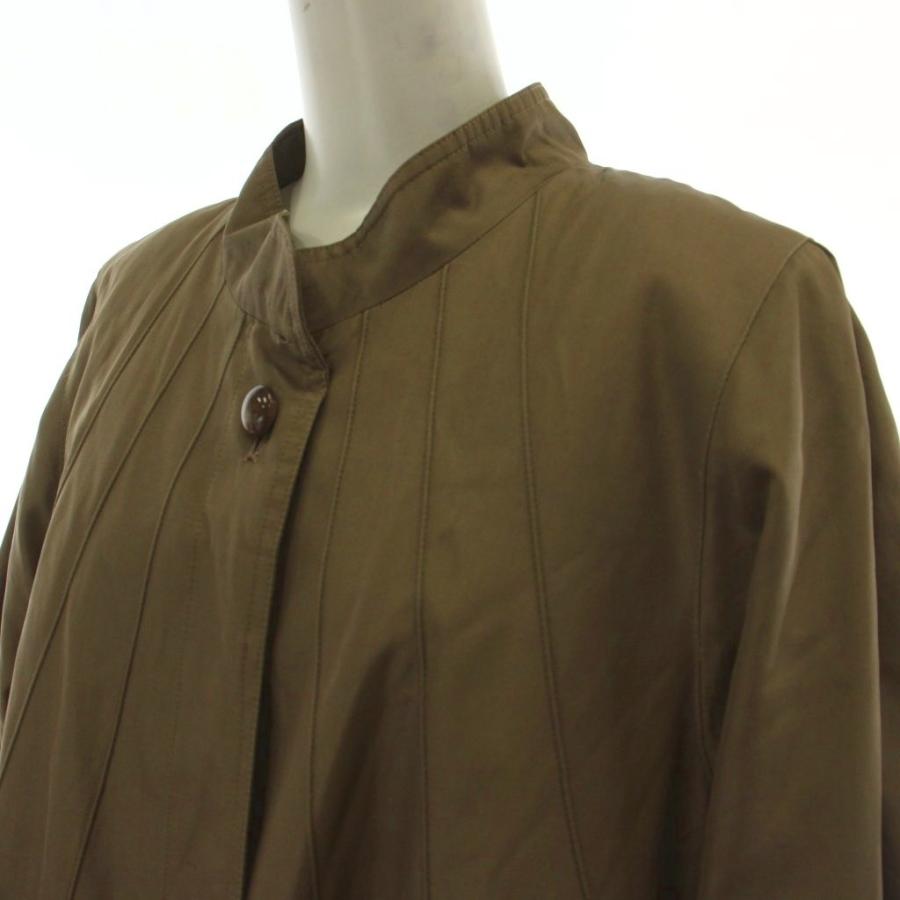 カネボウシルク Kanebo Silk ロングコート M ベージュ 長袖 ファー 
