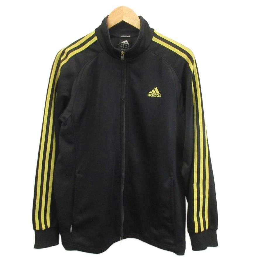 adidas（アディダス） ジャージ 上着 O ブラック スタンドカラー 3本 