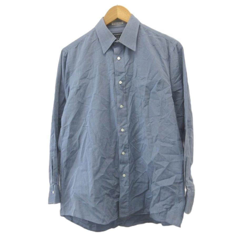 バーバリー ロンドン BURBERRY LONDON シャツ 39-82 青 ブルー 長袖 