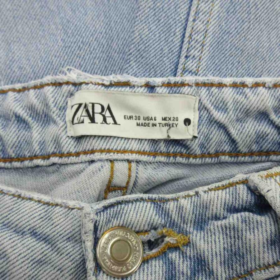ZARA（ザラ） デニムパンツ ジーンズ バギーフィット 裾ダメージ加工