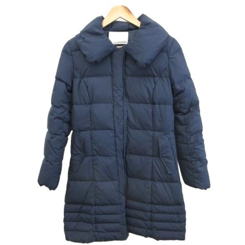 エクリュフィル ecruefil ダウンコート ハーフ丈 3 紺 ネイビー 