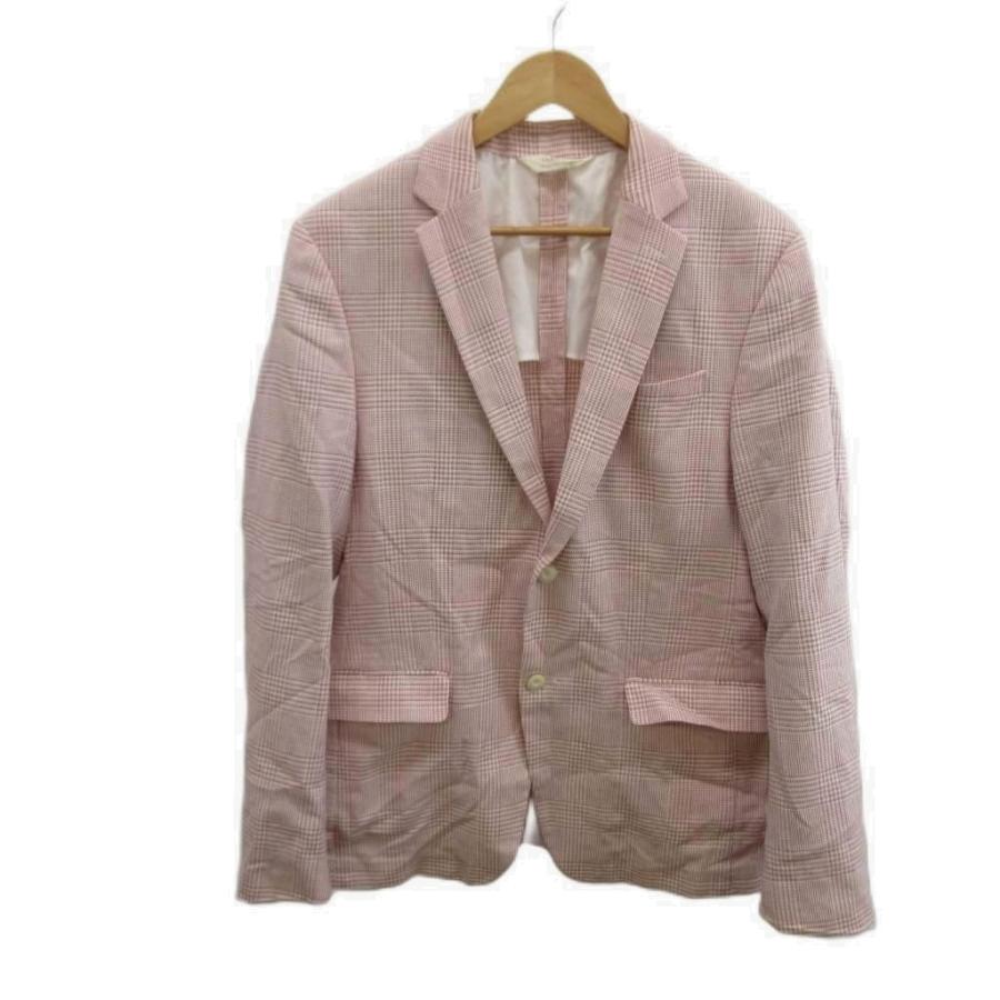 ザラマン ZARA MAN ジャケット 上着 52 赤 レッド チェック柄 
