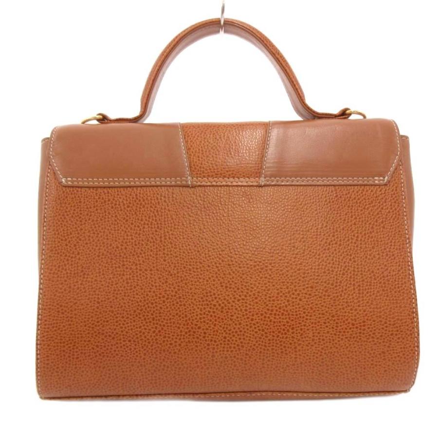 クレージュ courreges 2WAY ハンドバッグ ショルダー 茶 ブラウン 切替 