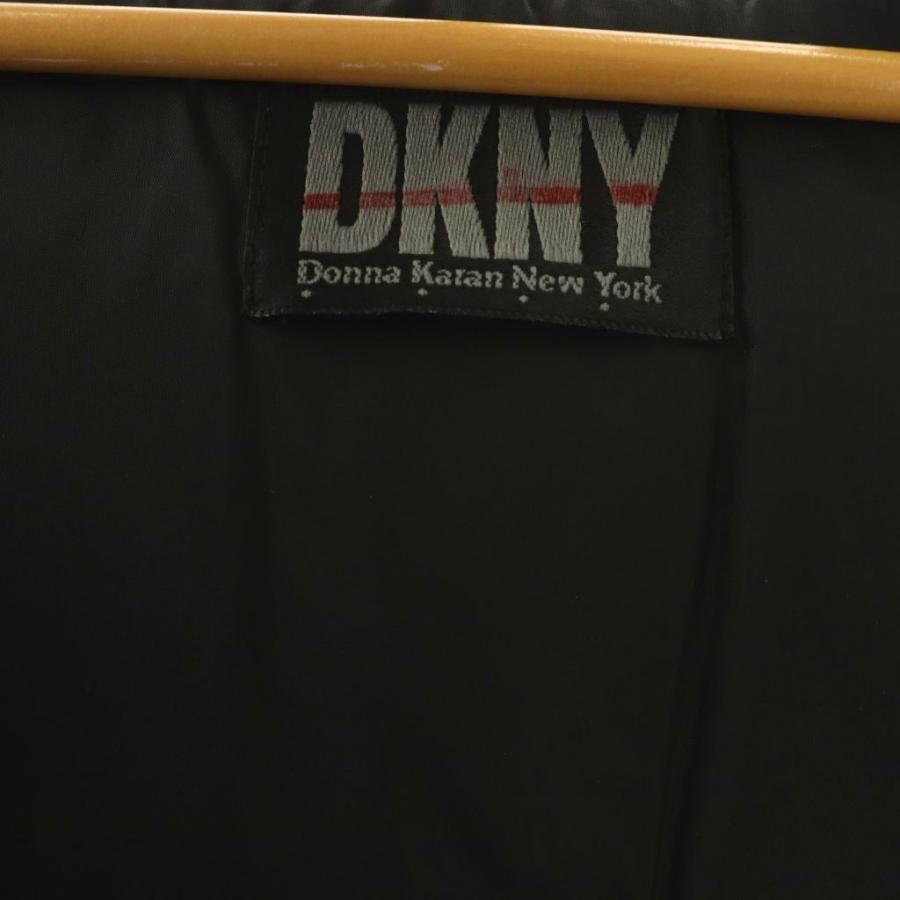 DKNY ダウンベスト 90s Down Vest Mサイズ 黒 格子柄 ダナキャランニューヨーク DKNY ダウンベスト ジップアップ チェック S