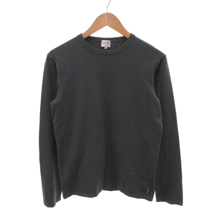 ARMANI COLLEZIONI ロングTシャツ チャコール S ロンT アルマーニ コレツィオーニ ARMANI COLLEZIONI Tシャツ ロンT 長袖