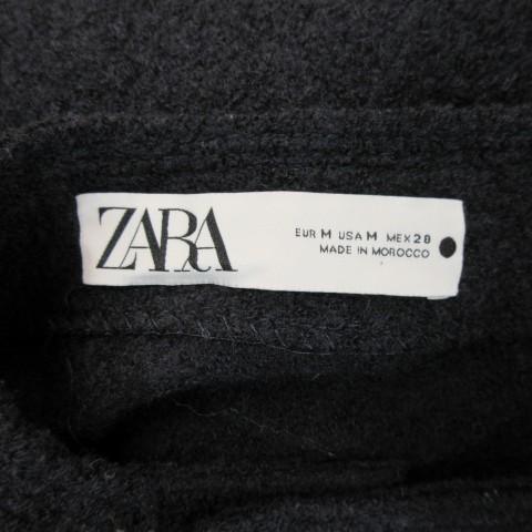 ZARA（ザラ） コート ポンチョ ケープ マント ロング丈 M 紺 ネイビー