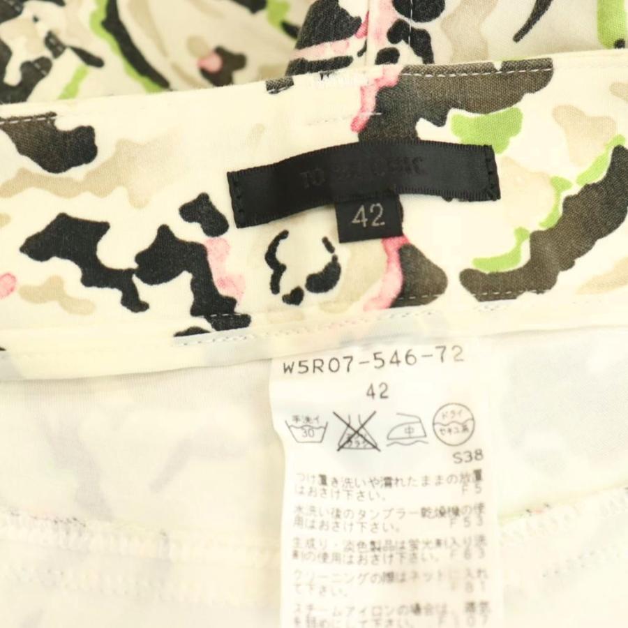 トゥービーシック TO BE CHIC パンツ 総柄 ジッパーフライ 42 