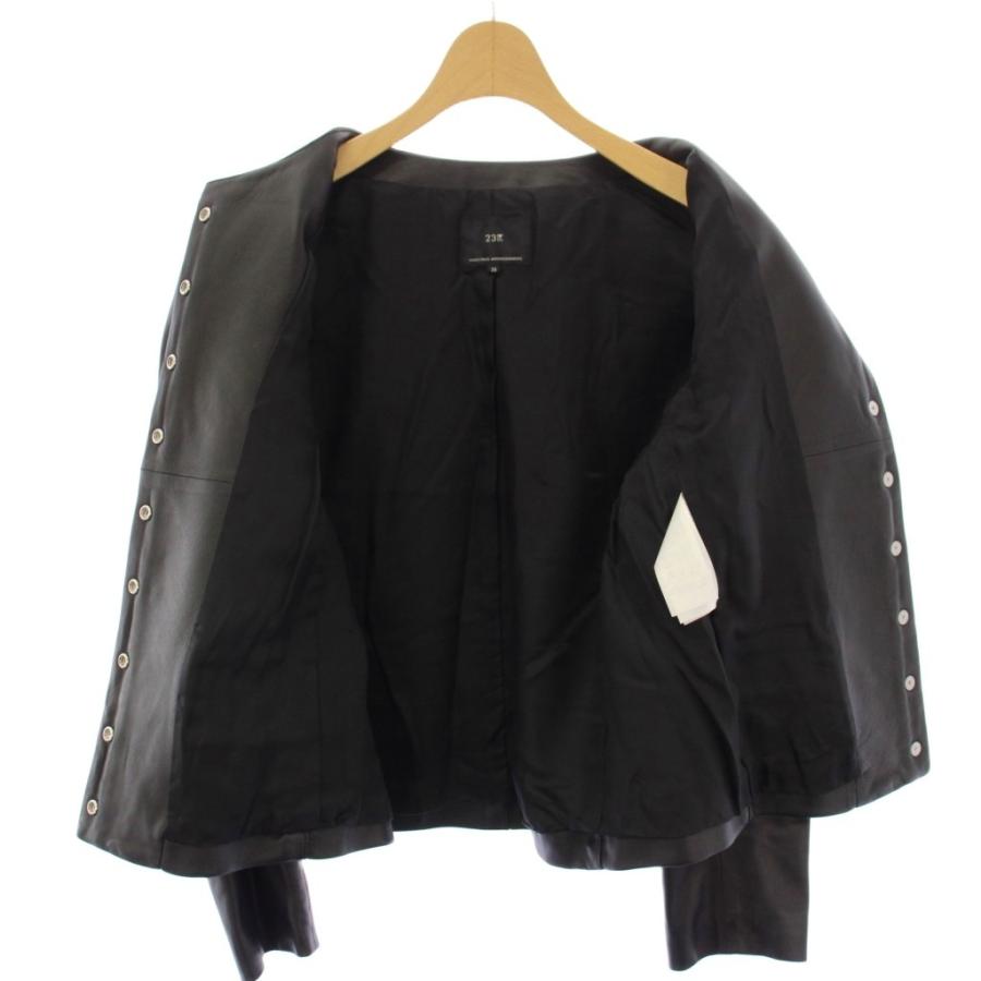 ★美品★23区　シープレザージャケット　38サイズ 23区（ニジュウサンク） オンワード樫山 シープレザージャケット ノー