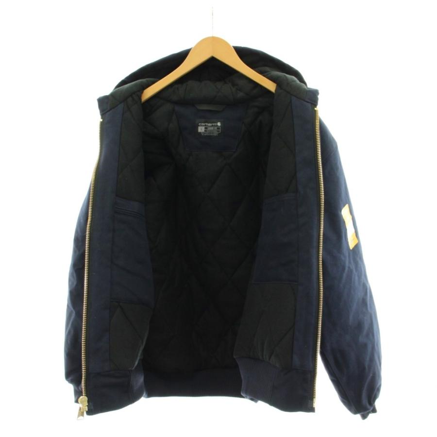 carhartt ジップアップ コットン ブルゾン ネイビー 中古・古着通販】CarHartt (カーハート) ダメージジップパーカー