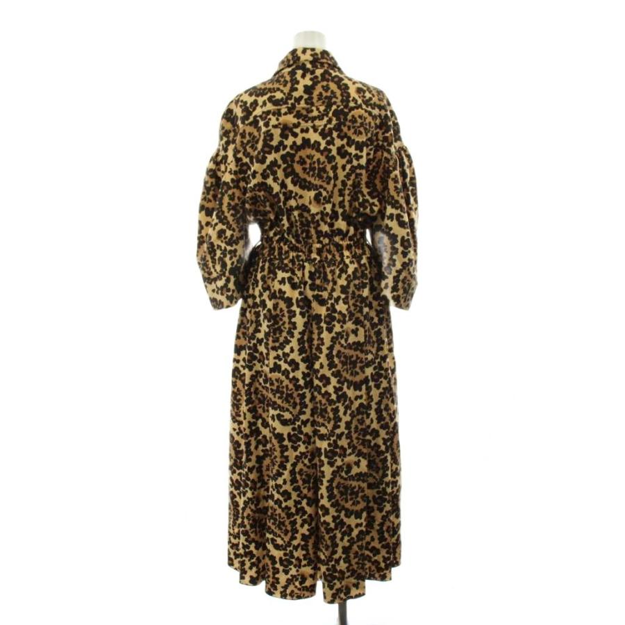 フェンディ FENDI ワンピース ロング 5分袖 ヒョウ柄 レオパード 40 ベージュ 茶 ブラウン 12CPF-20-1589 /AN21 ■ECD003 レディース_2