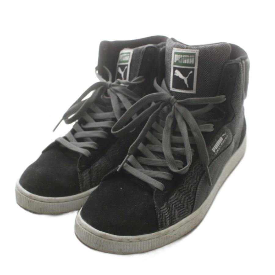 PUMA（プーマ） ハイカットスニーカー シューズ 厚底 US8 26cm 黒